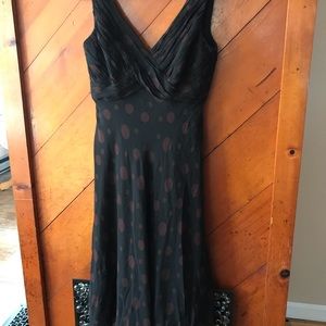 Anne Kline polka dotted silk dress